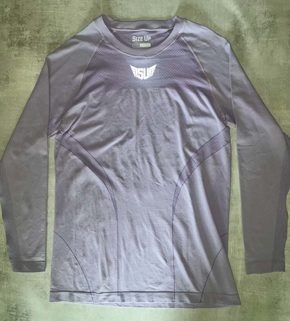 Size Up Supplements Purple Long Sleeve Seamless Athletic Shirt X-Large